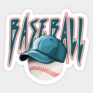 Blue Baseball Sticker